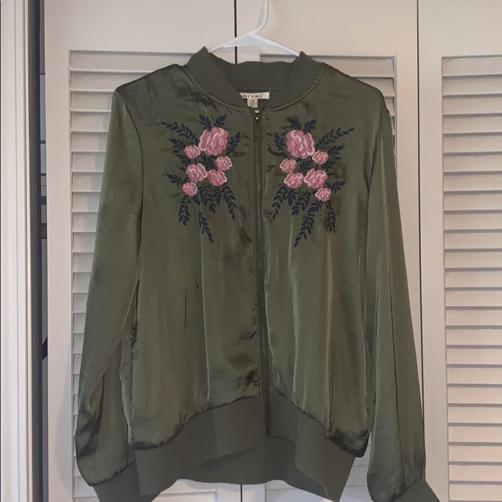 women’s silky bomber jacket